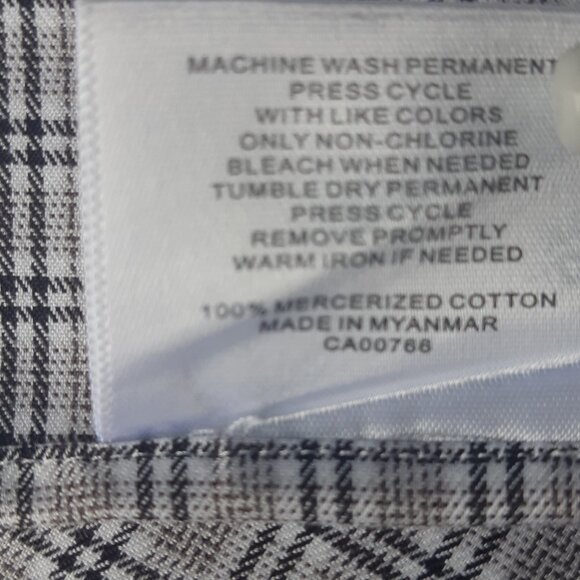 Jones New York SZ 15.5 Modern Fit Button Up Men's Plaid Shirt Non Iron - Picture 8 of 12